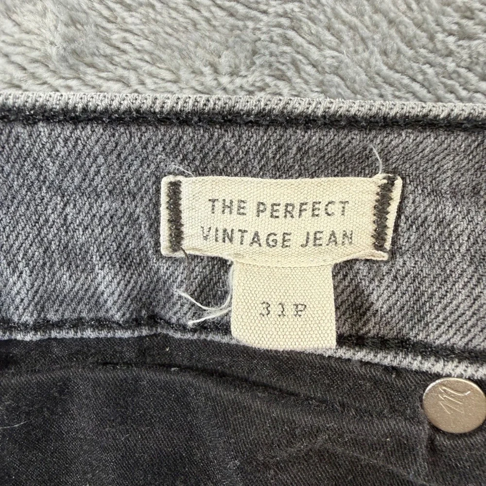 Madewell The Perfect Vintage Jean Women's Size 31P Gray Denim Pants‎